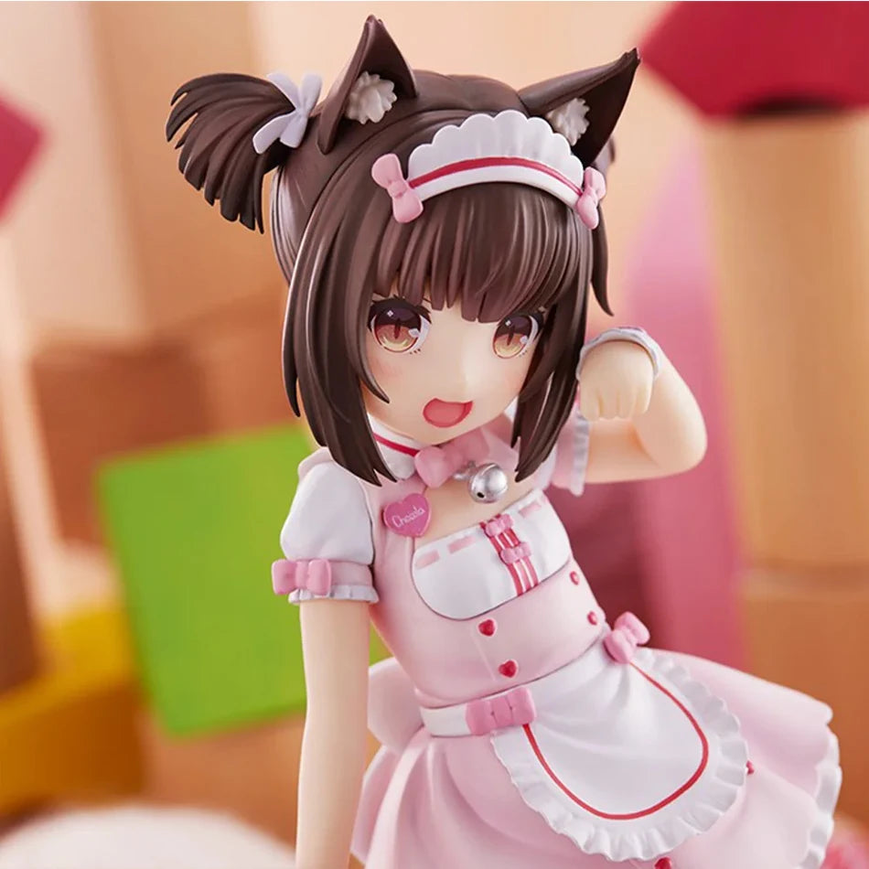 Nekopara Anime Figure – Chocola & Vanilla 18cm Cute Stand PVC Model | Catgirl Collectible Décor Gift