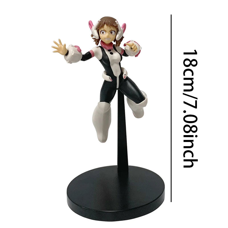 18cm MHA Figure – Ochaco Uraraka / Izuku Midoriya / Katsuki Bakugo Anime Heroes PVC Action Statue Collectible Model Toy Gift