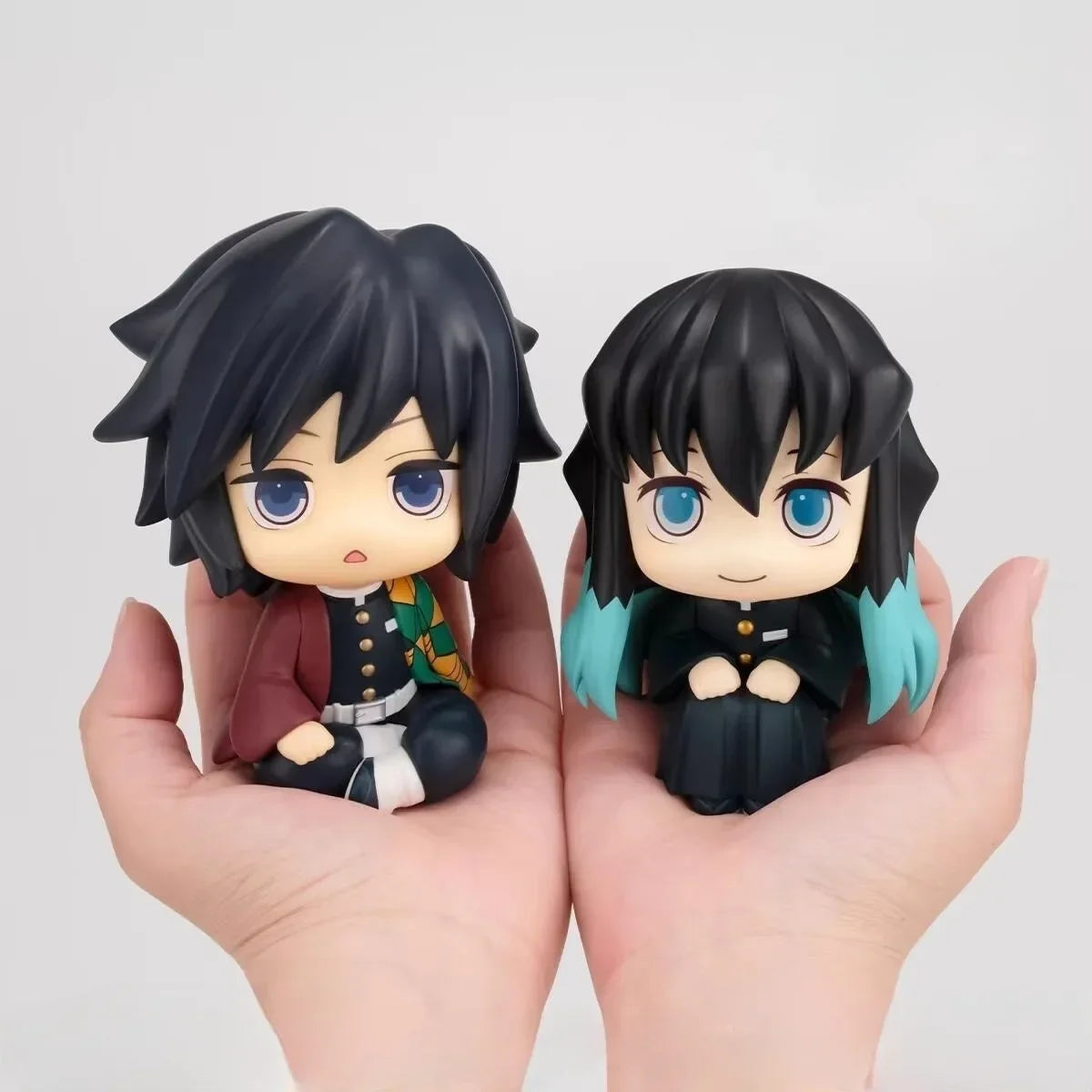 Demon Slayer Chibi Figures – Iguro Obanai / Muichiro Tokito | Cute Q-Version Anime Collectible Model Toy Gift