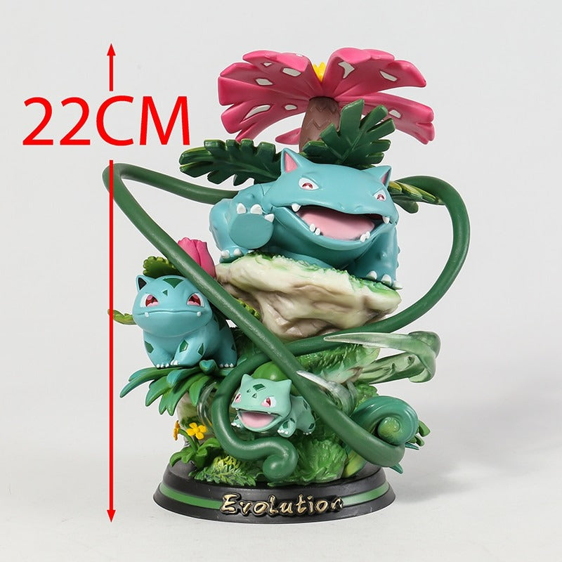 Pokemon Gengar Anime Figure with Special Effects Cute Gengar Three Form Evolution Gastly Haunter Led Night Light PVC Model Toys
