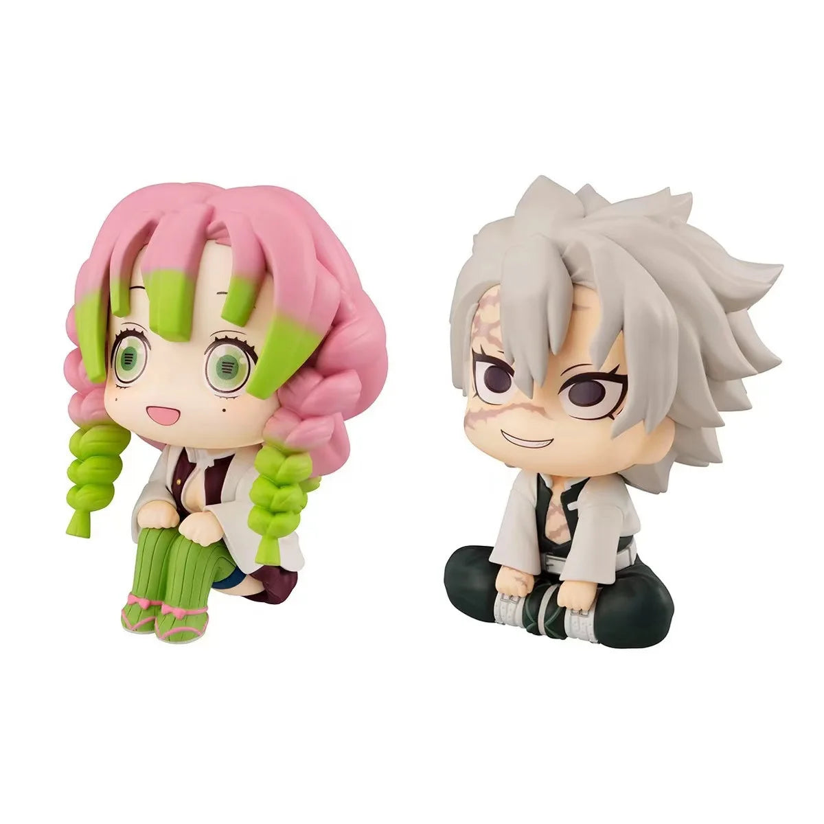 Demon Slayer Anime Figure – Mitsuri Kanroji / Sanemi Shinazugawa | 10.5cm Cute Sitting PVC Collectible Model Toy Gift