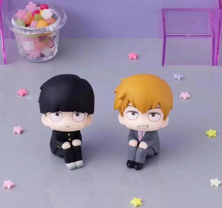 Mob Psycho 100 Anime Figure | Reigen Arataka & Kageyama Shigeo Look-Up Style Collectible | 10cm PVC Model Toy Birthday Gift