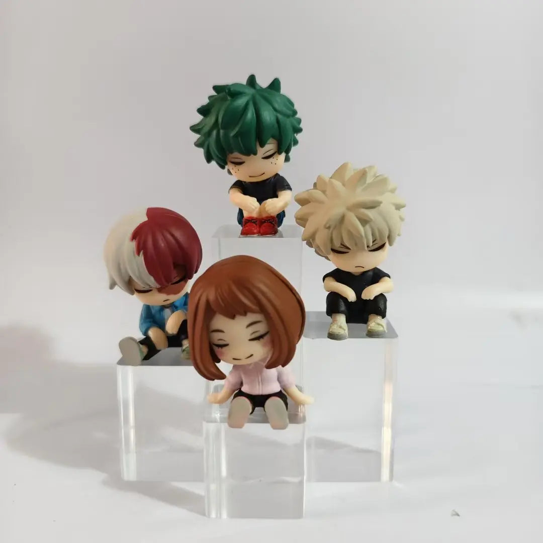MHA 4PCS Cute Sleeping Figures — Mini PVC Anime Heroes Set | My Hero Academia Collectible Model Toys Gift
