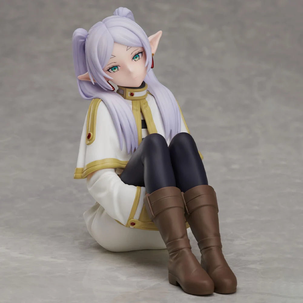 11cm Fantasy Anime Figure – Frieren Sitting Pose Noodle Stopper Model | Cute PVC Figurine Home Decor Collectible Gift