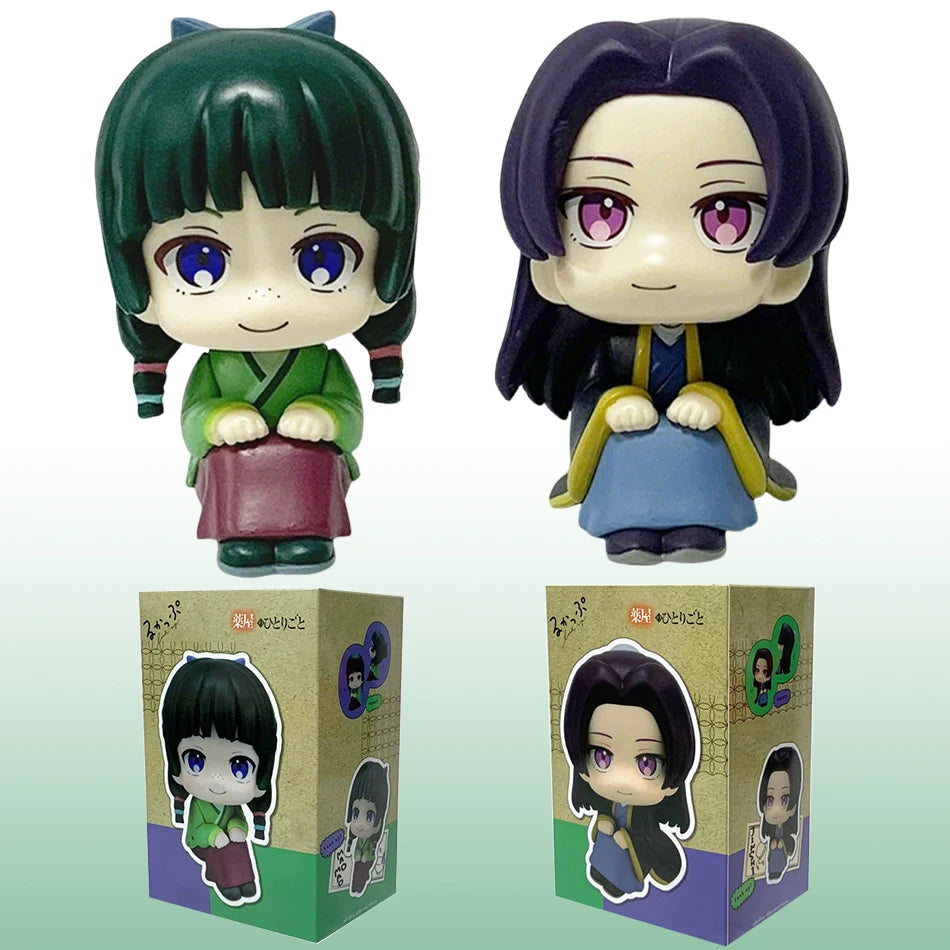 9cm Q-Version Maomao & Jinshi Mini Figures – The Apothecary Diaries Cute PVC Model | Desk & Car Ornament Collectible Gift