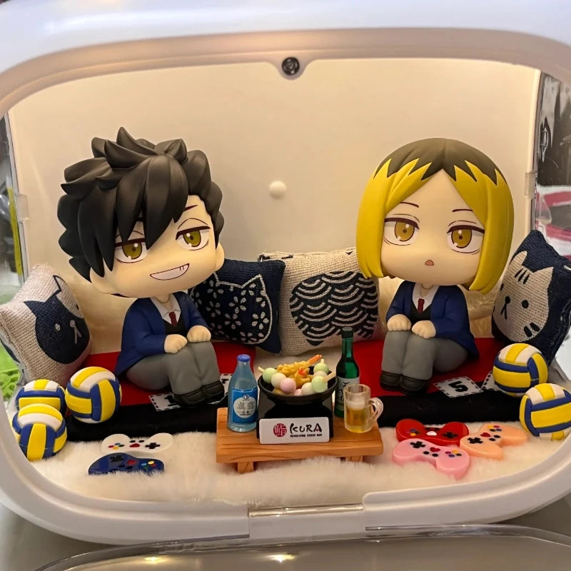10cm Q Version Haikyuu Figure – Oikawa Tooru Look Up Anime Figure, Kuroo & Kozume Kenma PVC Collectible Doll Ornament Toy