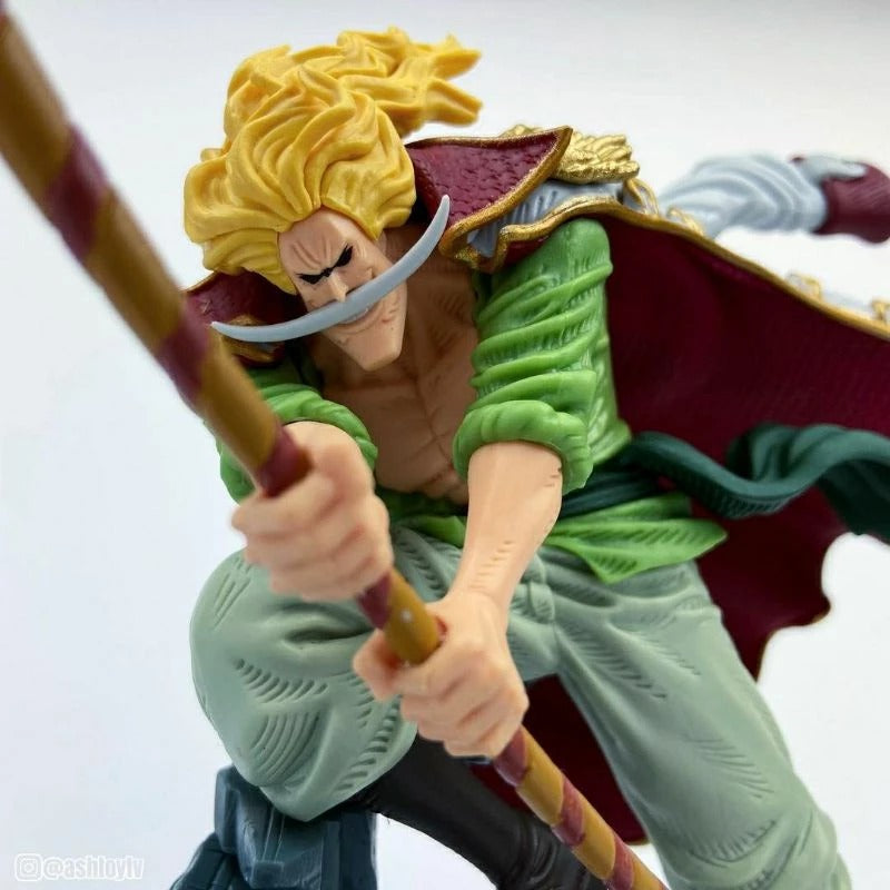 10cm One Piece Anime Figure Dad White Beard Vs Roger Scene Model Pvc Statue Desktop Decoration Collection Box Handmade Toy Gift