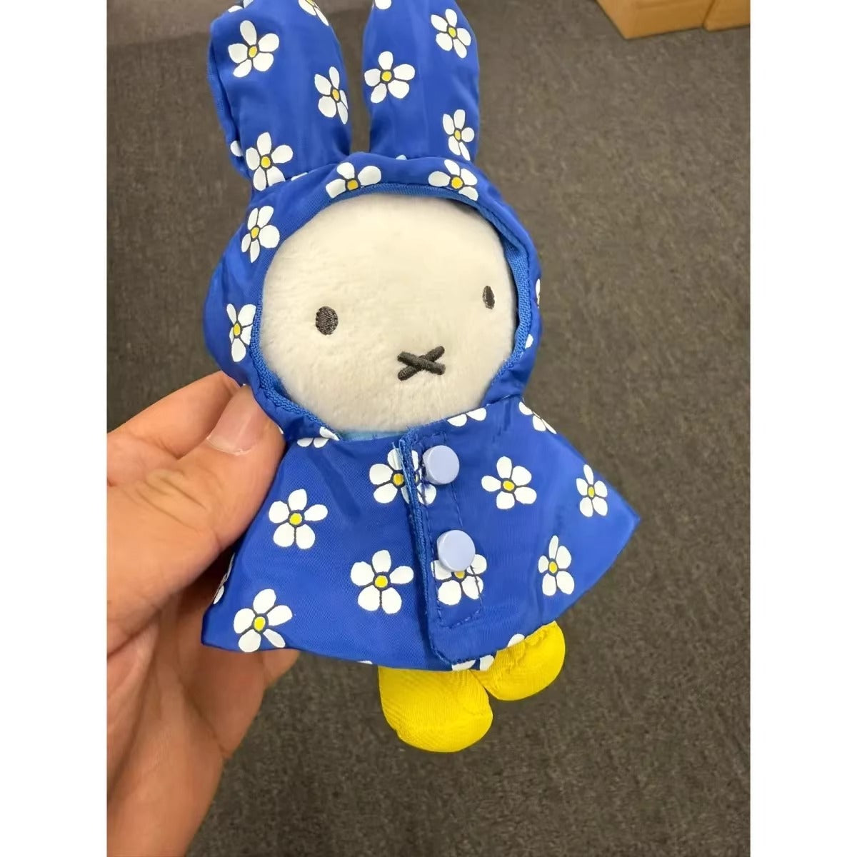Japanese cute miffy Miffy exhibition blue raincoat Miffy doll pendant surrounding pendant cute