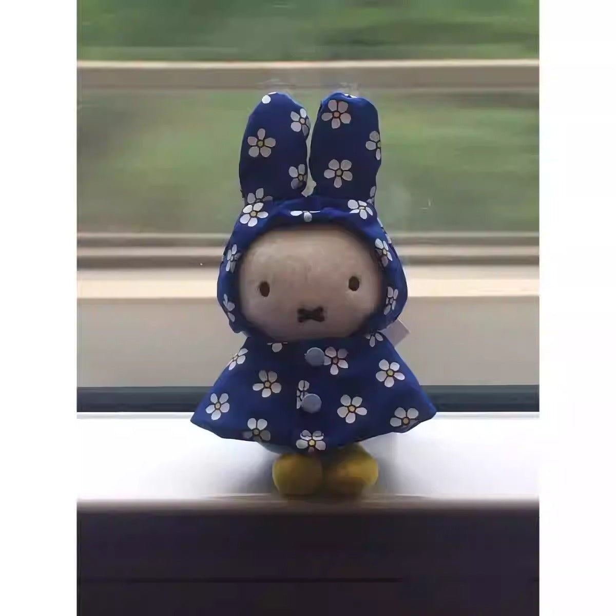Japanese cute miffy Miffy exhibition blue raincoat Miffy doll pendant surrounding pendant cute