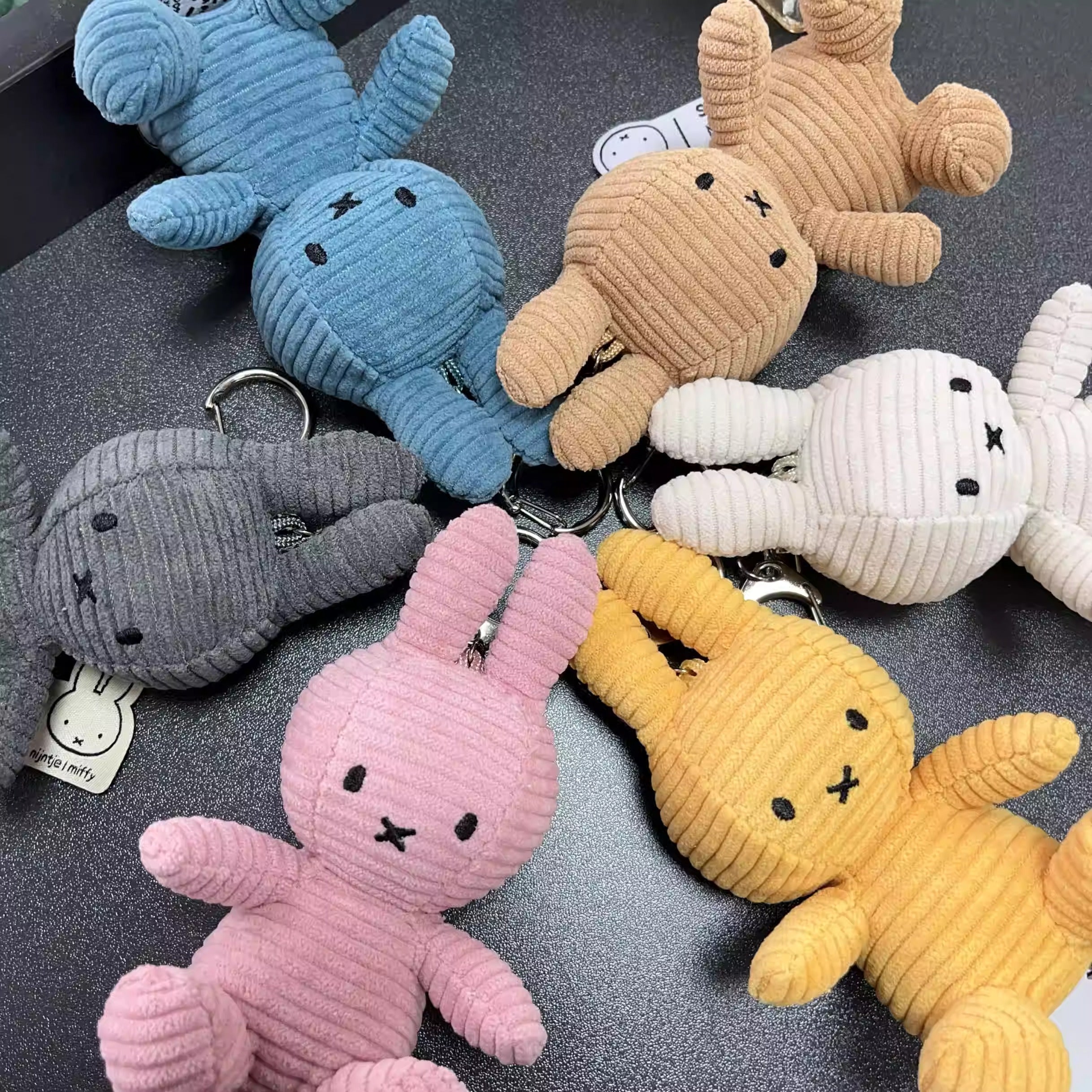 Exported to the Netherlands genuine Bontontoys corduroy fabric Mifei rabbit bunny pendant cute girl gift