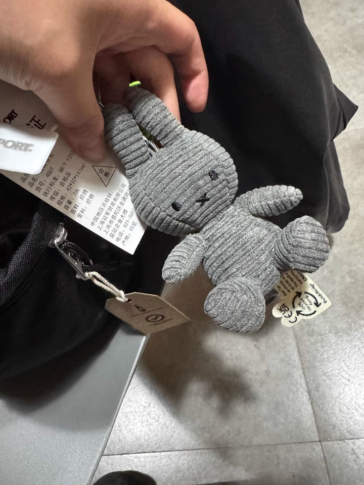 Exported to the Netherlands genuine Bontontoys corduroy fabric Mifei rabbit bunny pendant cute girl gift