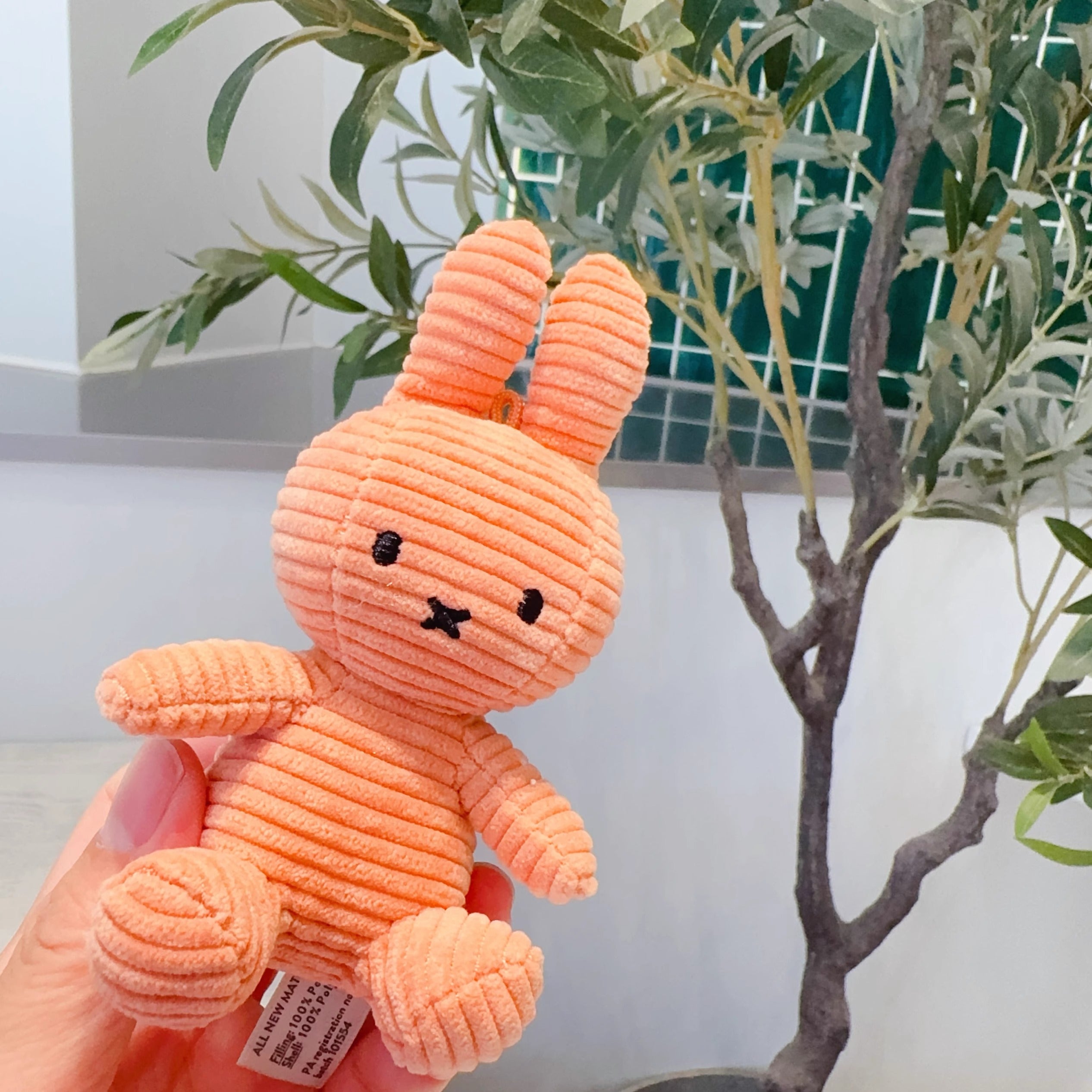 Exported to the Netherlands genuine Bontontoys corduroy fabric Mifei rabbit bunny pendant cute girl gift