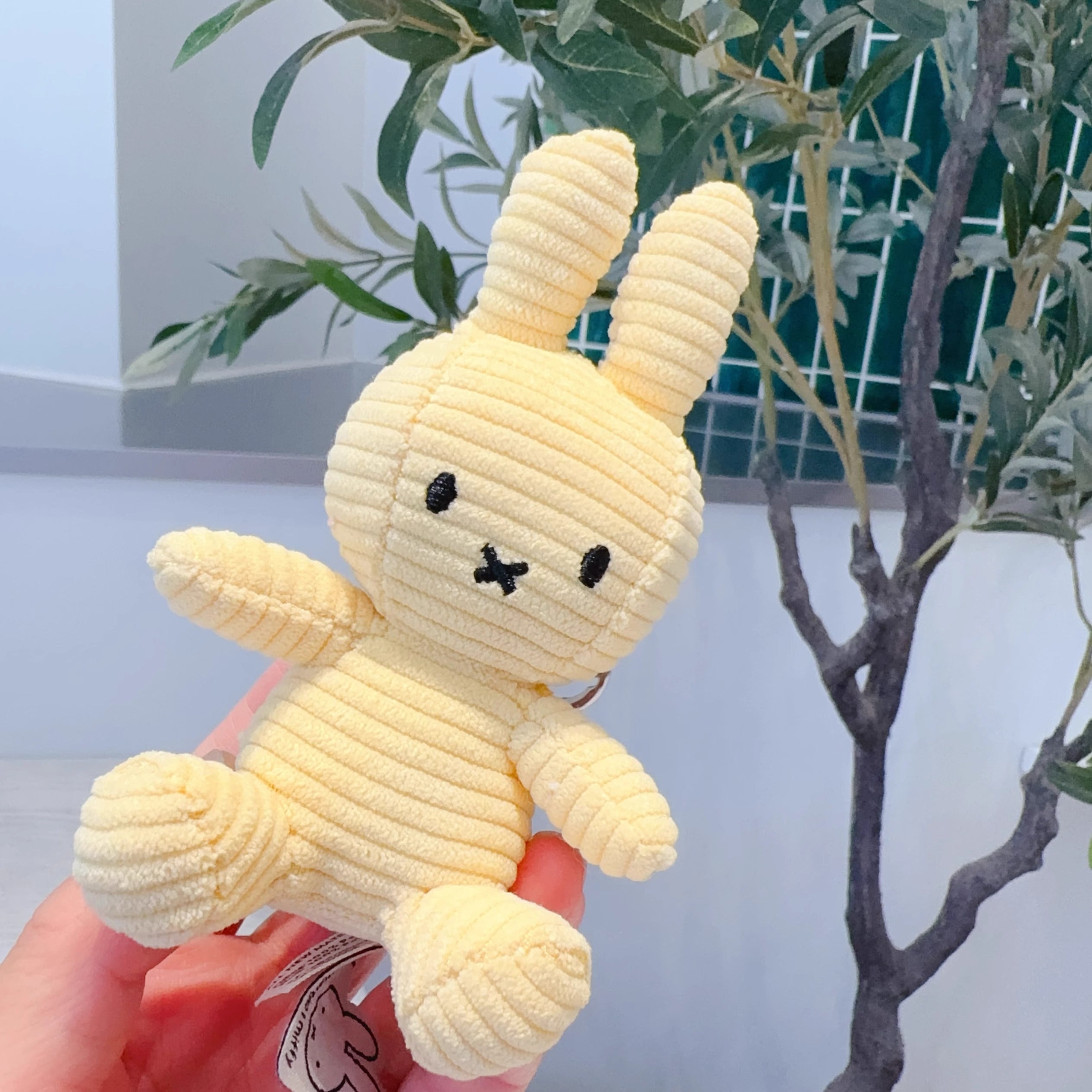 Exported to the Netherlands genuine Bontontoys corduroy fabric Mifei rabbit bunny pendant cute girl gift