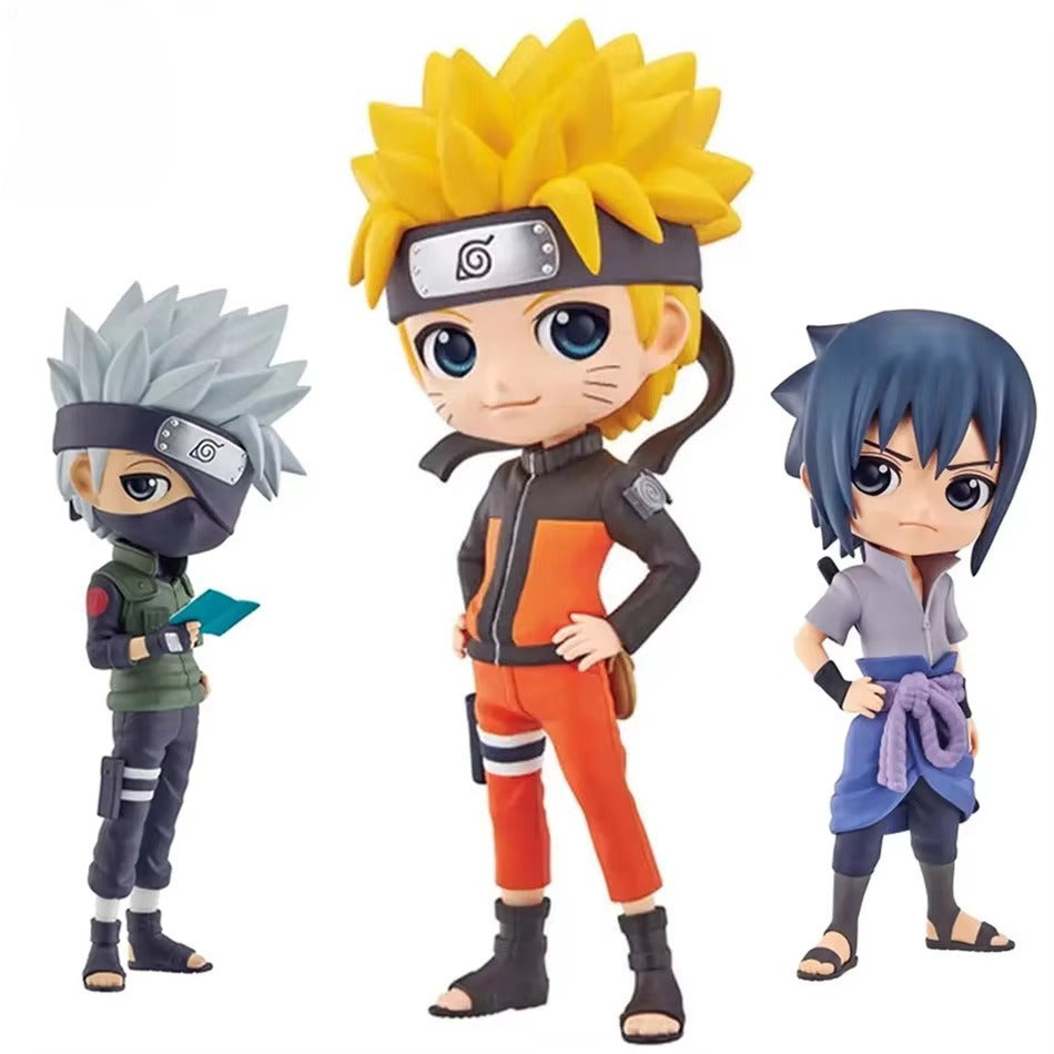 15cm Anime Naruto Figure Kawaii Uzumaki Hatake Kakashi Gaara Uchiha Sasuke Qposket Figural PVC Model Toys Collect Gift