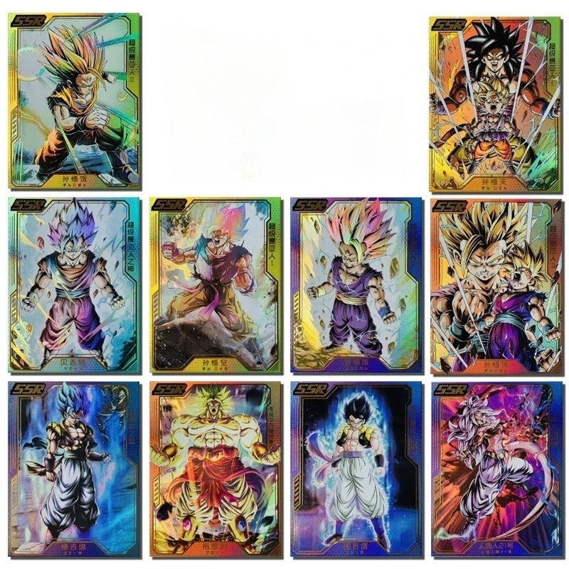 Dragon Ball Ssr Card Son Goku Gotenks Bejita Yonsei Android 21 Vegetto Super Saiyan Collection Children's Toys Birthday Gifts