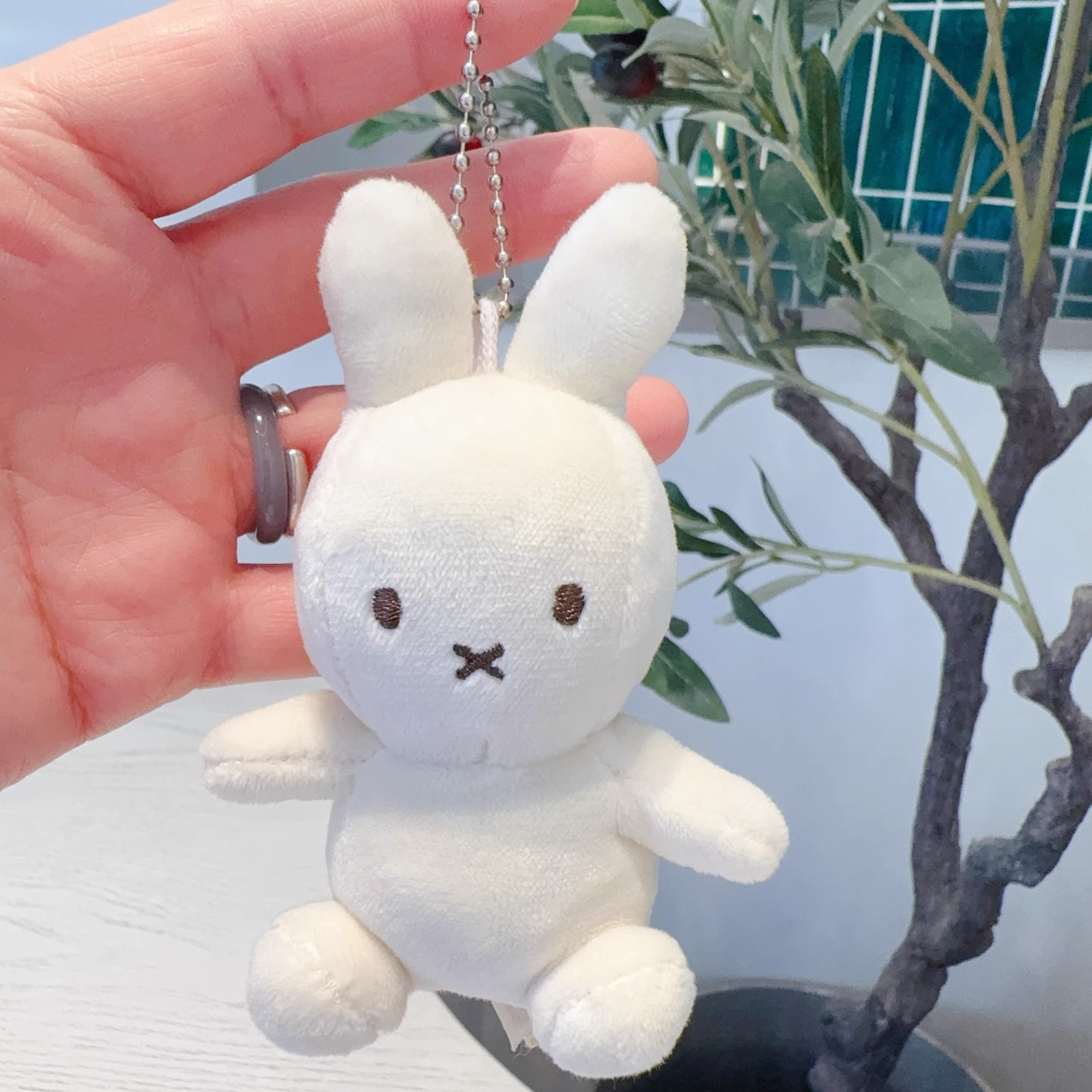 Exported to the Netherlands genuine Bontontoys corduroy fabric Mifei rabbit bunny pendant cute girl gift