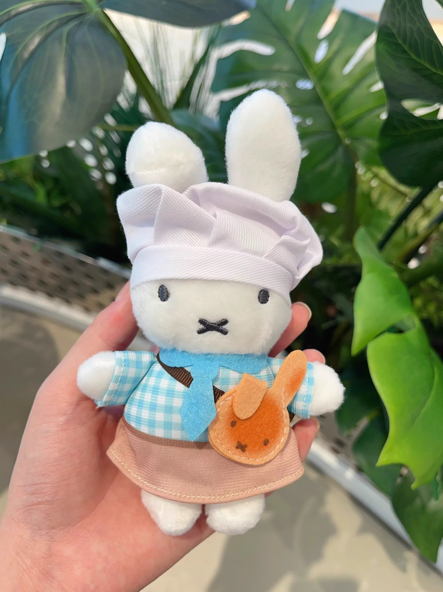 Exported to the Netherlands genuine Bontontoys corduroy fabric Mifei rabbit bunny pendant cute girl gift