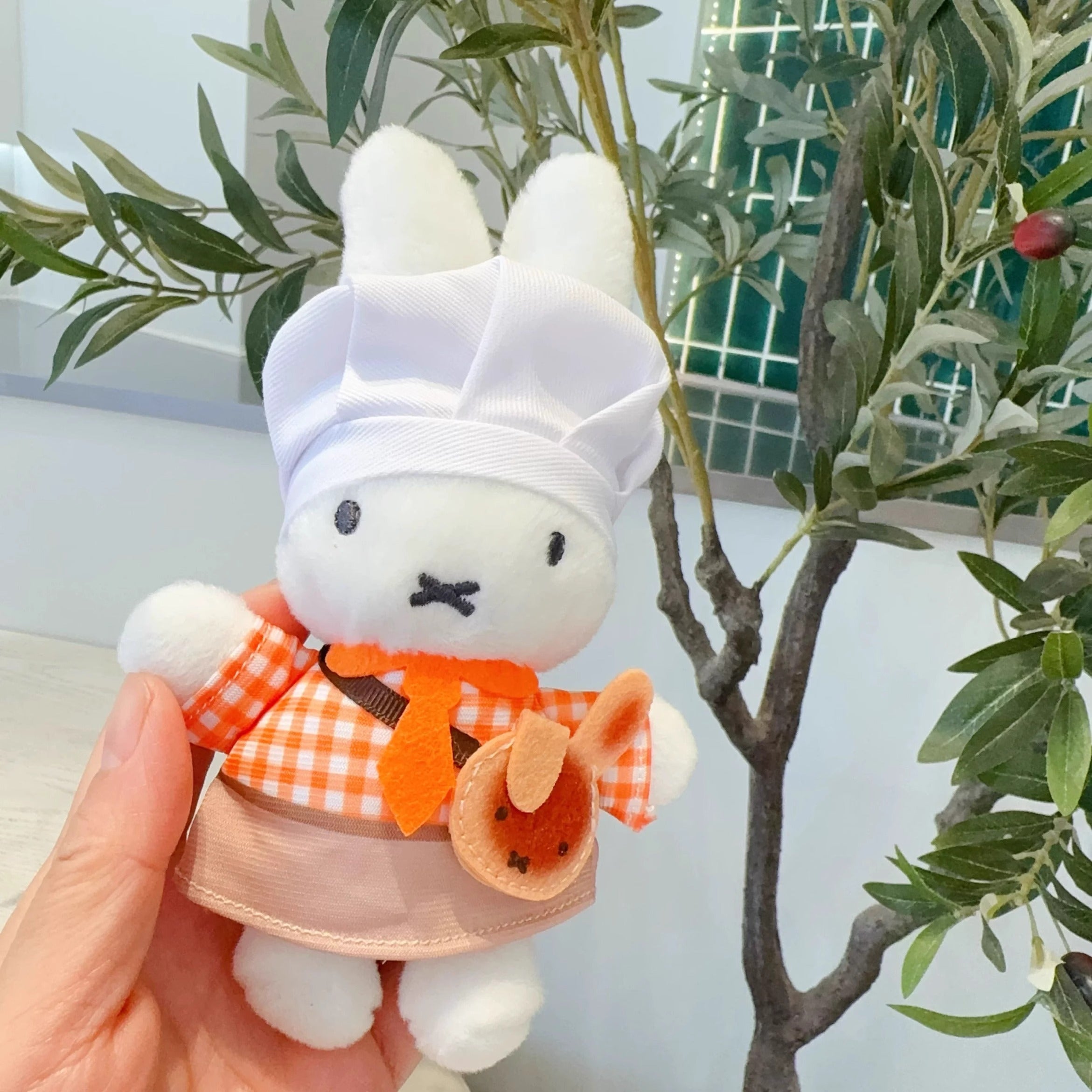 Exported to the Netherlands genuine Bontontoys corduroy fabric Mifei rabbit bunny pendant cute girl gift