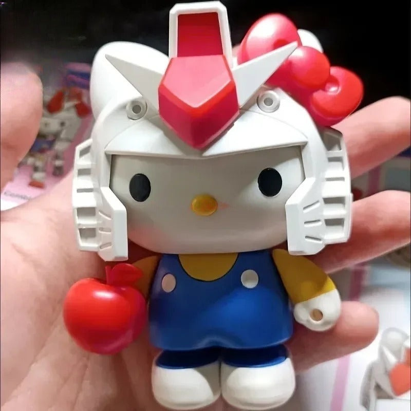Gaogao Hello Kitty Rx-78-2sd Assembly Model  Anime Figures Statue Doll Collection Decorate Decor Kids Toys Gifts Doll