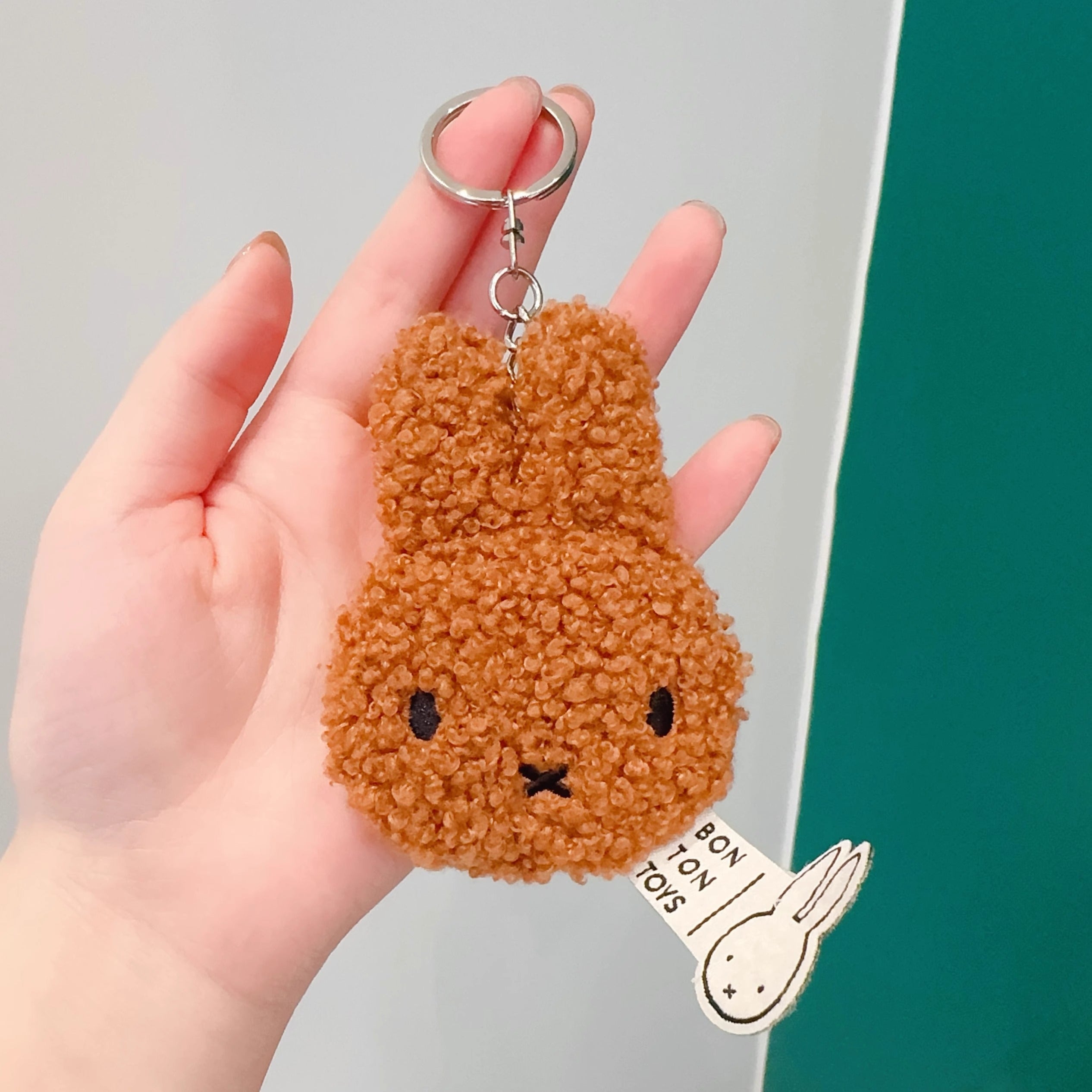 Exported to the Netherlands genuine Bontontoys corduroy fabric Mifei rabbit bunny pendant cute girl gift