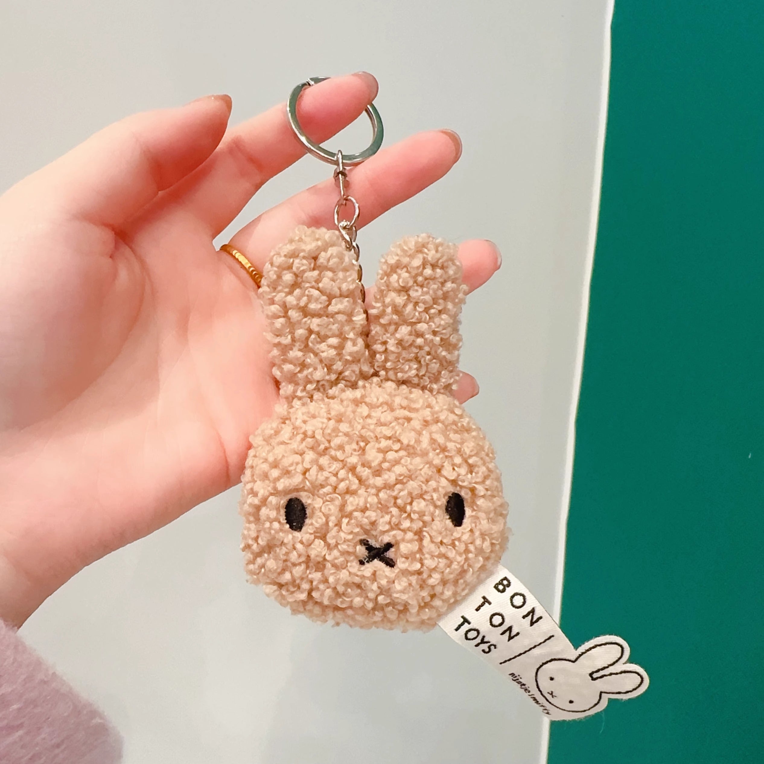 Exported to the Netherlands genuine Bontontoys corduroy fabric Mifei rabbit bunny pendant cute girl gift