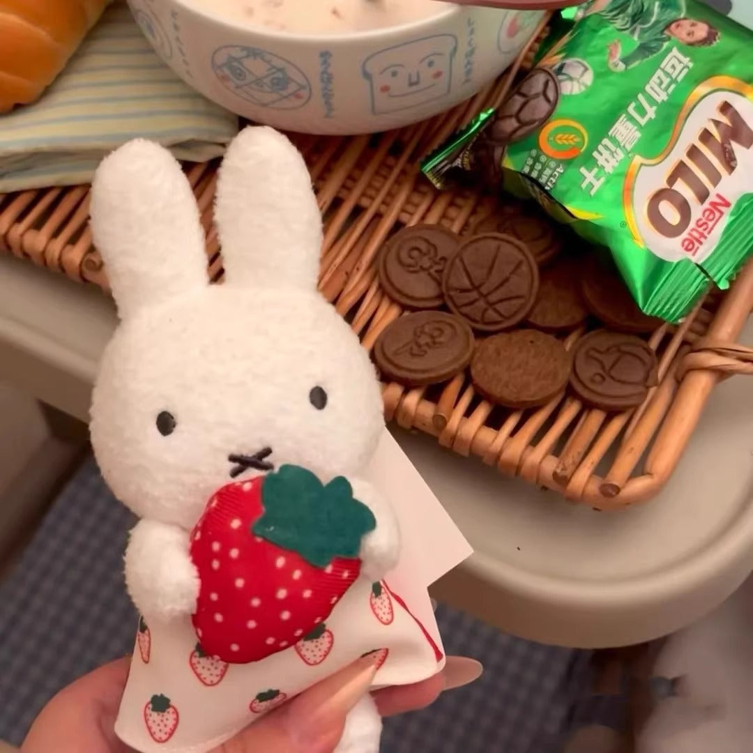 Japanese cute miffy hand holding strawberry Miffy doll pendant surrounding pendant cute