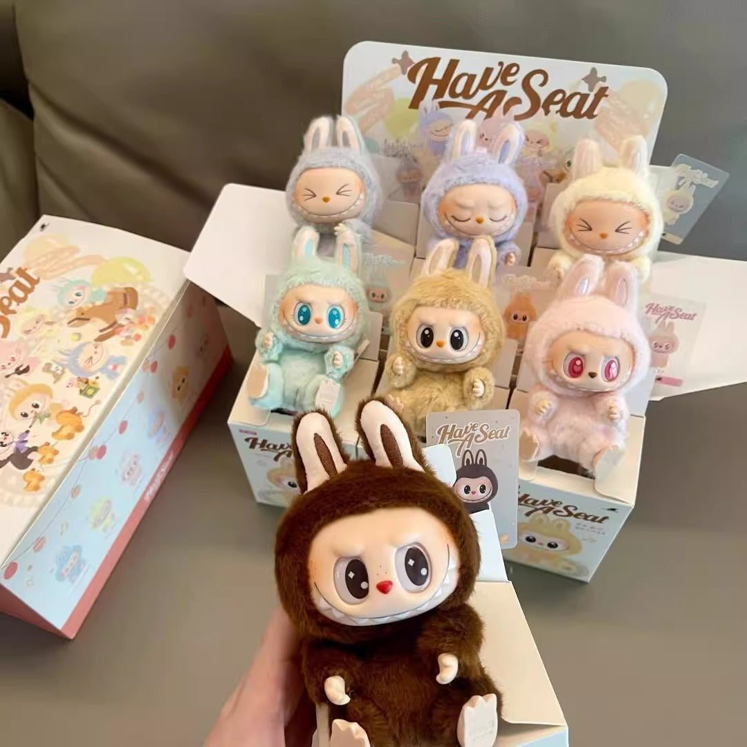Mini LABUBU Plush Bunny - 2nd Gen Sitting Party Series