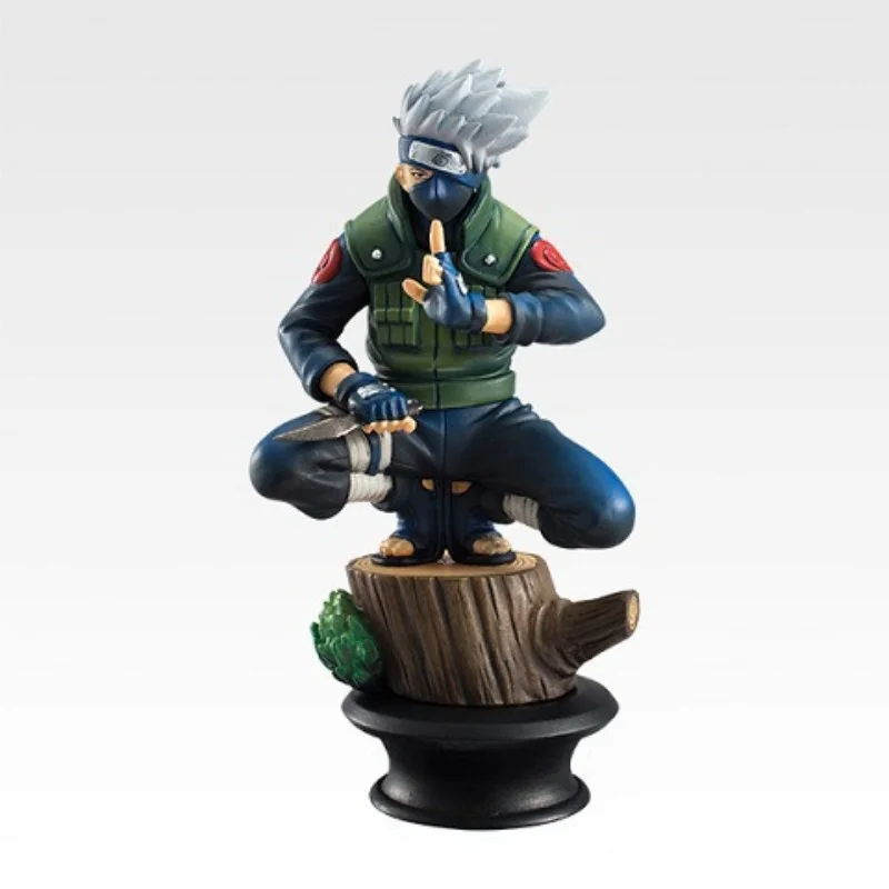 6pcs/set Anime Naruto Chess Version Kakashi Shikamaru Sasuke Manga Figurine Statue PVC Action Figure Collectible Model Doll Toys