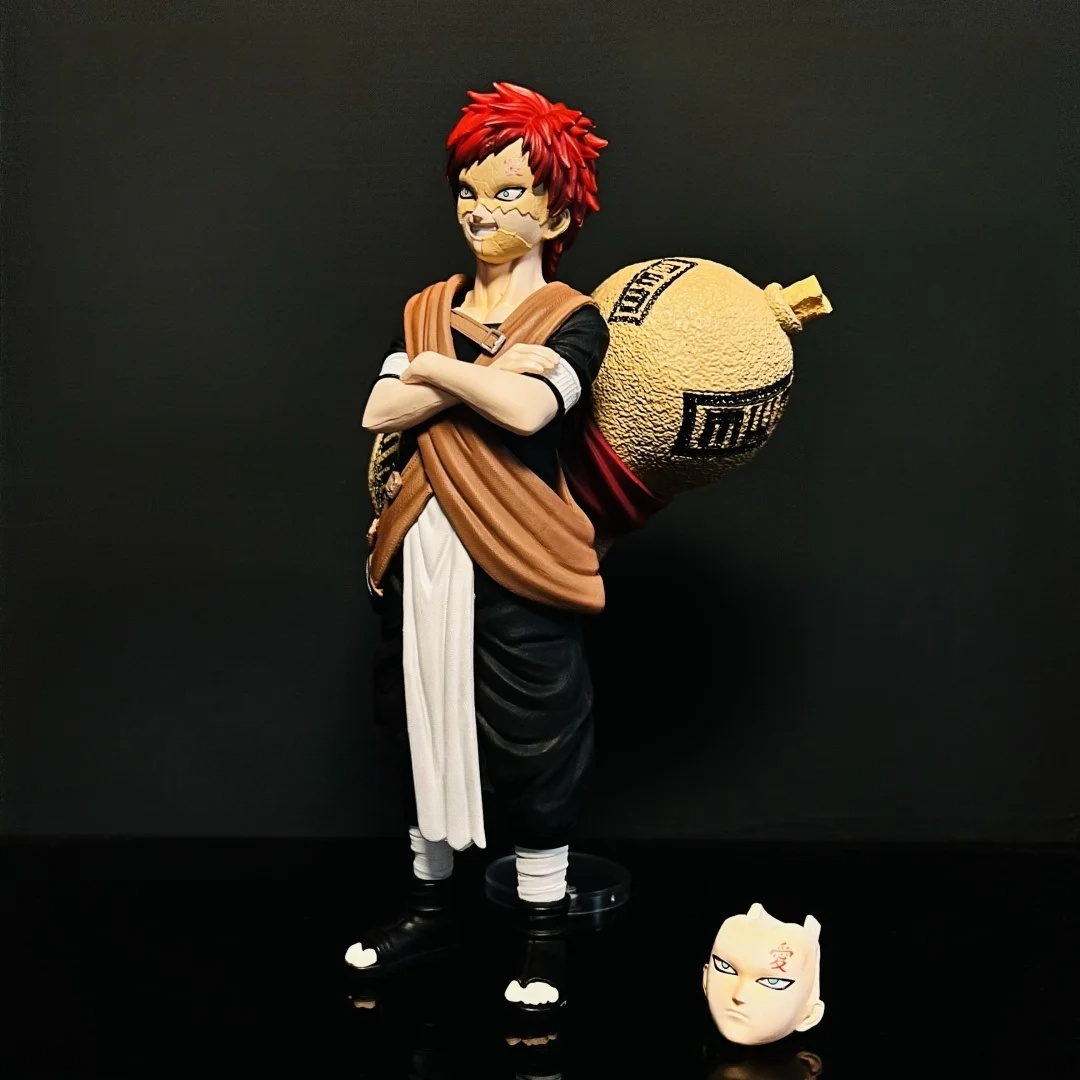 20cm Anime  Naruto Gaara Change Two Face Action Figures, Collection Model Toys Gifts