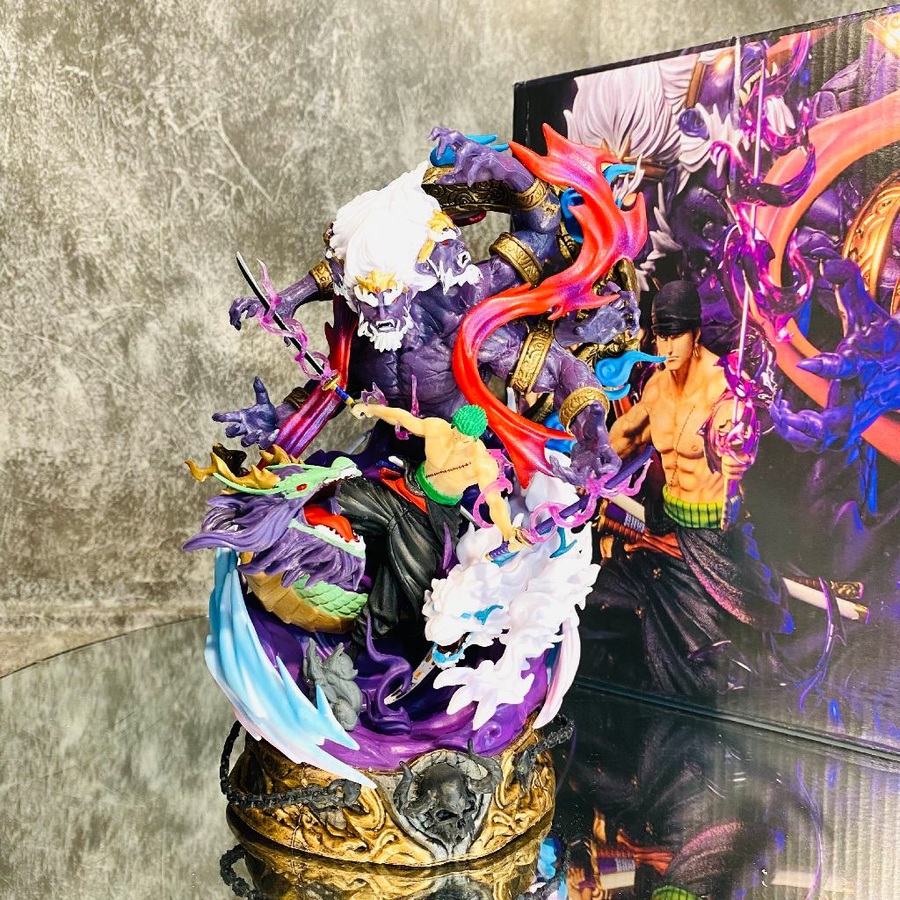 One Piece Anime Figure Lx Sauron Hand-Made King Hell Yan Mo Luo Luo Noah Model Statue Decoration Home Accessories Christmas Gift