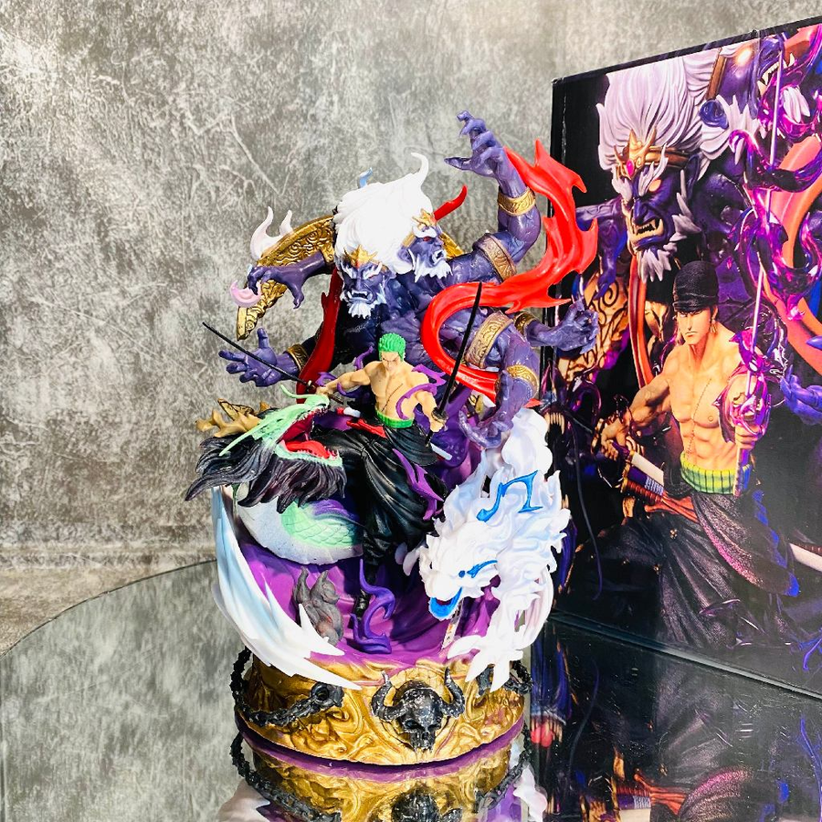 One Piece Anime Figure Lx Sauron Hand-Made King Hell Yan Mo Luo Luo Noah Model Statue Decoration Home Accessories Christmas Gift